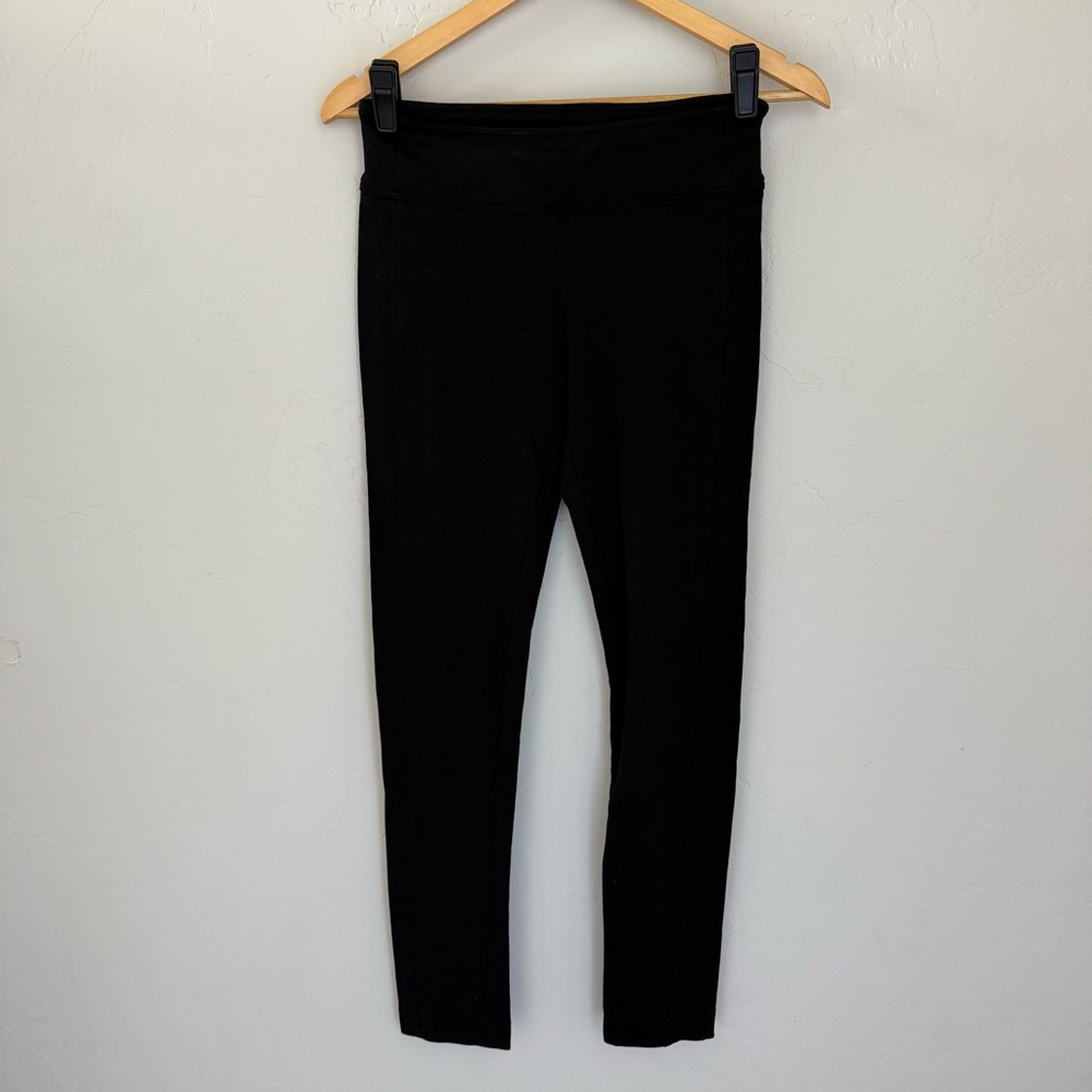 Designer Black Leggings Diane Von Furstenberg DVF Ponte Pants Slim Fit Size 2